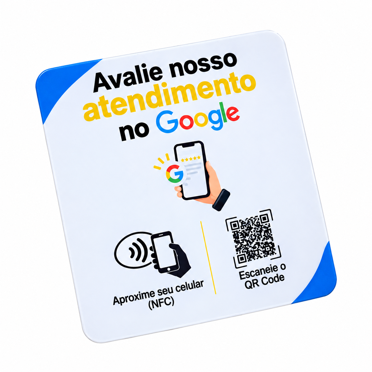 Placa Avaliação Google 10×10